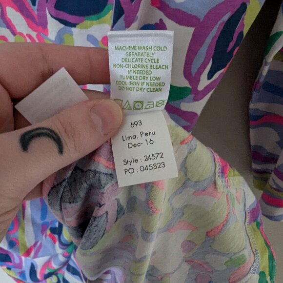 Lily Pulitzer Marlowe Havin a Blast 3/4 Sleeve Dress Size XL - Picture 9 of 9